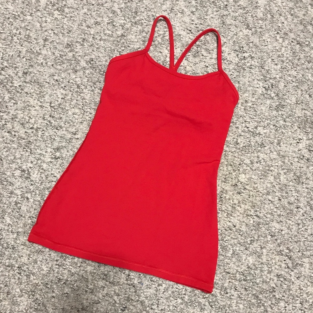 Like NEW! Red Lululemon Power Y Tank Top!